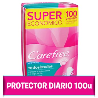 Protectores Diarios Carefree Todos los Días 100un