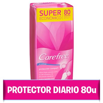 Protectores Diarios Carefree Protección Compact 80un