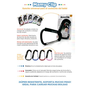 Mamy Clip Baby Innovation Gancho para Colgar Cochecito