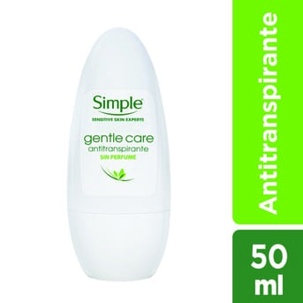 Antitranspirante Roll On Simple Gentle Care 50ml