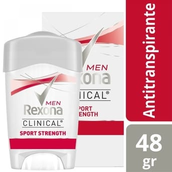 Desodorante Crema Rexona Men Clinical Sport A/T Strength 48g