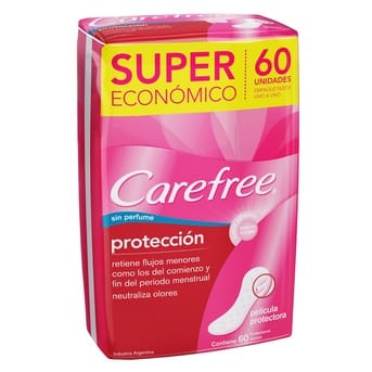 Protectores Diarios Carefree Protección Original 60un